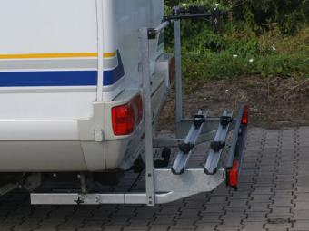 fietsendrager achter op de camper alkoof camper