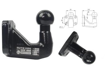 4 gats flenskogel trekhaak kogel verhoogd