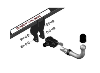 Trekhaak kia PV5 horizontaal afneembaar