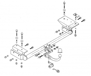 Daewoo Lanos Hatchback 1997-2004 Feste Anhängerkupplung