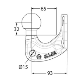 Anhängerkupplung Flanschkugel 4-Loch-Kugellager 375 Kilo 3500 Anhängelast mit hohem D-Wert 31 KN