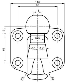 trekhaak kogel universeel merk auto hak