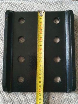 Anhängerkupplungadapter-Heckplatte passend für 2-Loch-Flanschkugel