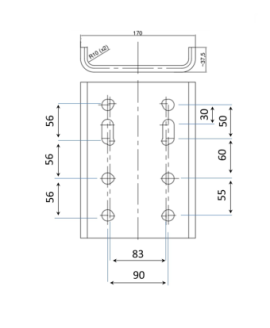u Anhängerkupplunghöhenverstellplatte universal mit EU-Zulassung für 2- und 4-Loch-Kugel