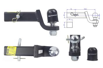 Anhängerkupplung USA PKW-Adapter 50,8 x 50,8 Adapterkupplung 5611ZK-1 | Mit RDW-Zulassung