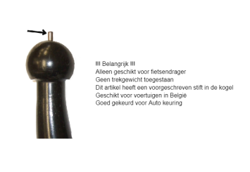 Dacia Spring Anhängerkupplung Jahre 10-2020 Abnehmbare Anhängerkupplung für Fahrradträger Spezial für Belgien