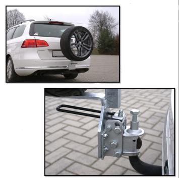Anhängerkupplung Reserveradträger mit Hebel