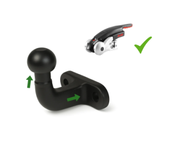 Anhängekugel erhöht Flanschkugel 2-Loch erhöht und erweitert