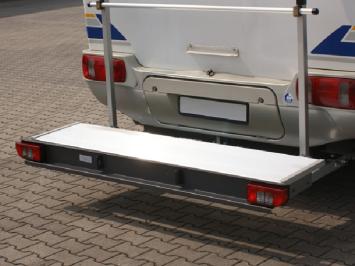 camper achter drager plateau