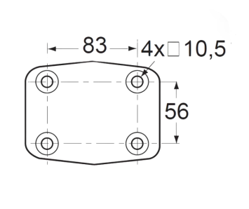 NATO-Anhängerkupplungskugel 4-Loch-Flanschkugel Stützlast 375 kg Anhängelast maximal 3500 kg
