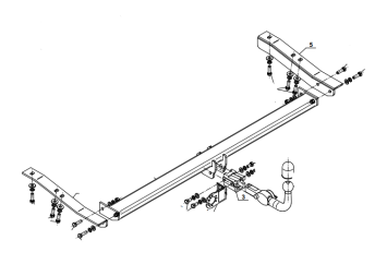 Trekhaak Toyota Sienna 2011-2020 USA Versie Horizontaal afneembaar