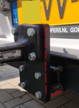 Wohnmobil-Anhängerkupplung Flanschkugel mit Platte und Verlängerungsstück erhöhen