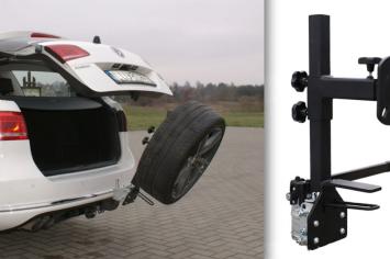 Anhängerkupplung Reserveradträger mit Hebel